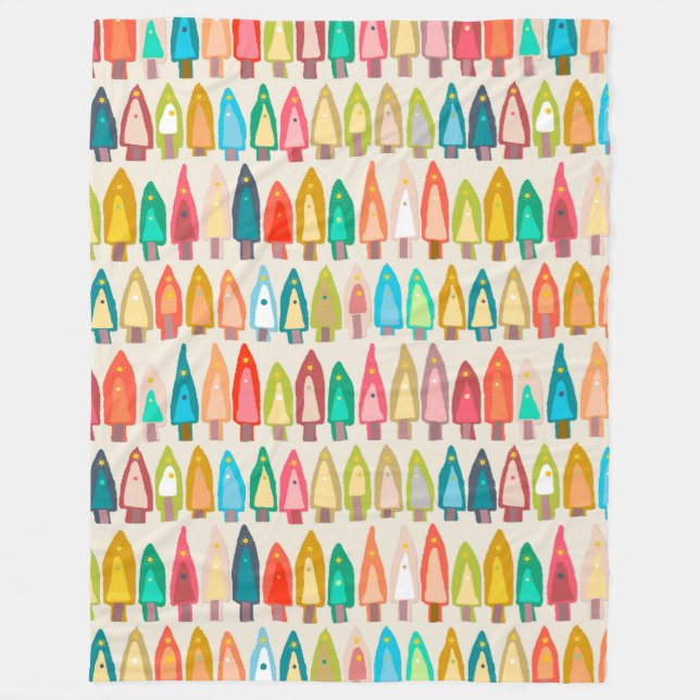 Cobertor De Velo ikat de árvores irlandesas (Frente)