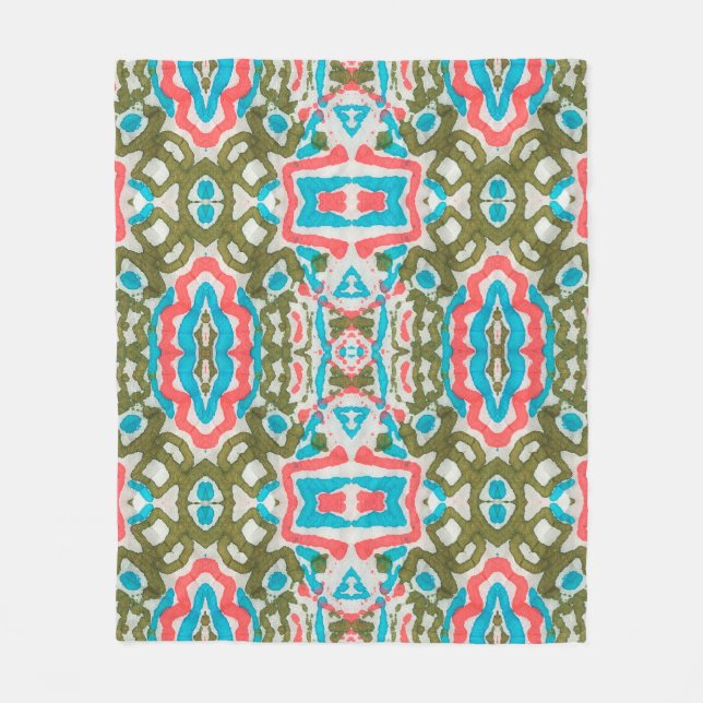 Cobertor De Velo Ikat Ethnic Abstract Pattern. Shaman Pattern. Peni (Frente)