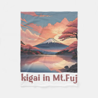 Cobertor De Velo "Ikigai no Monte Fuji: Poster de Arte Serene Japon