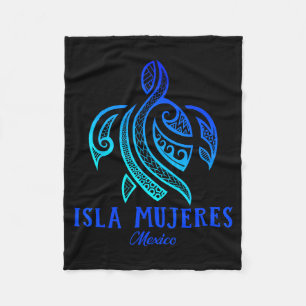 Cobertor De Velo Ilha das Mulheres México Tartaruga Marinha Tie Dye