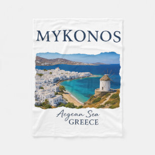 Cobertor De Velo Ilha Grega Mykonos Férias Viagens Vida Costeira