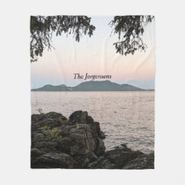 Cobertor De Velo Ilhas San Juan - Ascensão da Lua sobre a ilha Cypr