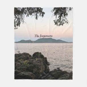 Cobertor De Velo Ilhas San Juan - Ascensão da Lua sobre a ilha Cypr