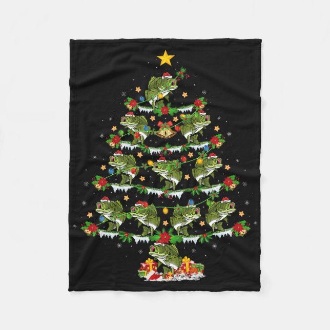 Cobertor De Velo Iluminação de Natal Santa Byss Peixe Árvore de Nat (Frente)