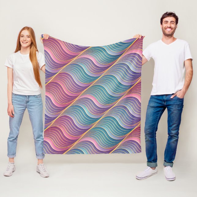 Cobertor De Velo Ilusão de Ondas 3D Holográficas | Sem Costura  (In Situ)