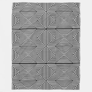Cobertor De Velo Ilusões Ópticas - Aberto Geométrico Preto e Branco