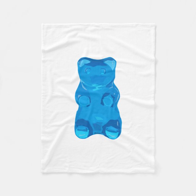 Cobertor De Velo Ilustração azul de Gummybear (Frente)