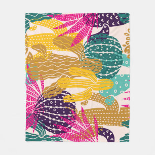 Cobertor De Velo Ilustração Bonita De Cactus Vintage Sem Olhos.