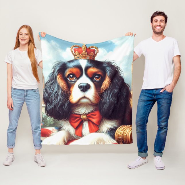 Cobertor De Velo Ilustração Cavalier King Charles Spaniel (In Situ)