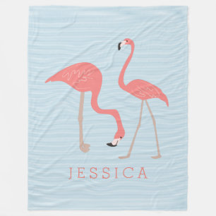 Cobertor De Velo Ilustração cor-de-rosa bonito dos flamingos