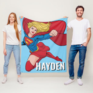 Cobertor De Velo Ilustração da Supergirl Voando para Cima