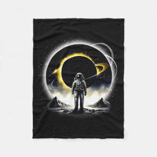 Cobertor De Velo Ilustração de Astronauta Espaço Eclipse Planeta Ci