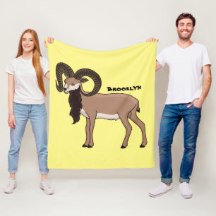 Cobertor De Velo Ilustração de cabra Mouflon