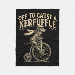 Cobertor De Velo Ilustração de cachorro dachshund Kerfuffle fora de