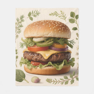 Cobertor De Velo Ilustração de Cheeseburger Gourmet
