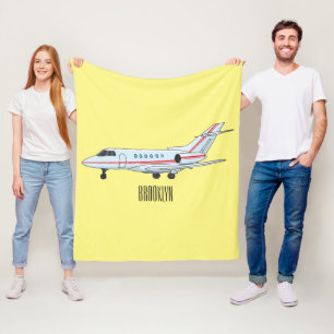 Cobertor De Velo Ilustração de desenho animado a jato privado