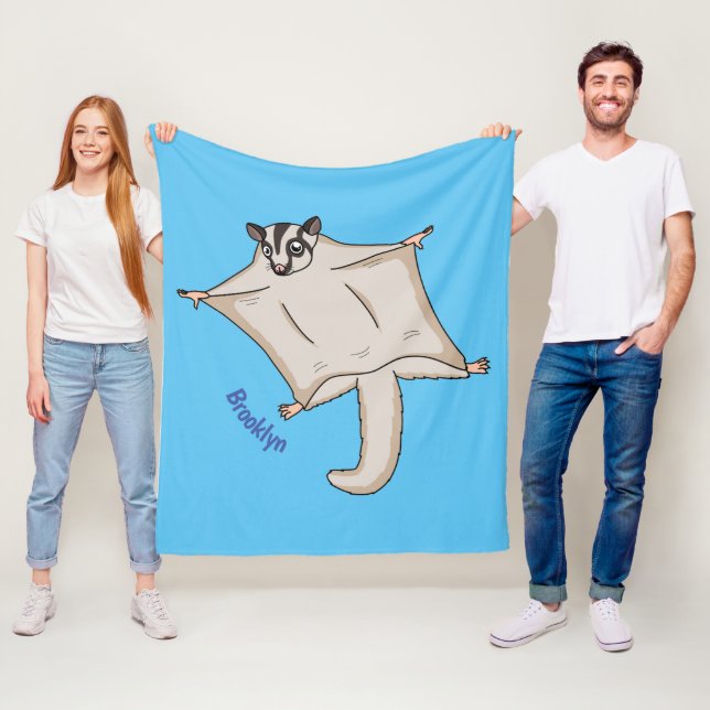 Cobertor De Velo Ilustração de desenho animado com planador de açúc (In Situ)