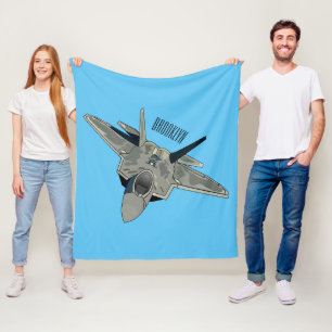 Cobertor De Velo Ilustração de desenho animado de aeronaves de comb