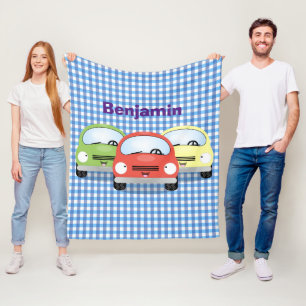Cobertor De Velo Ilustração de desenho animado de carros kawaii