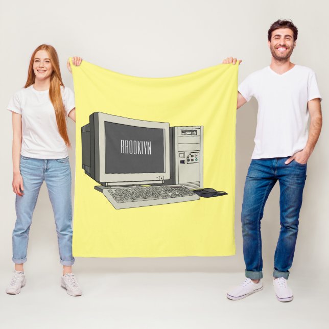 Cobertor De Velo Ilustração de desenho animado de computador (In Situ)