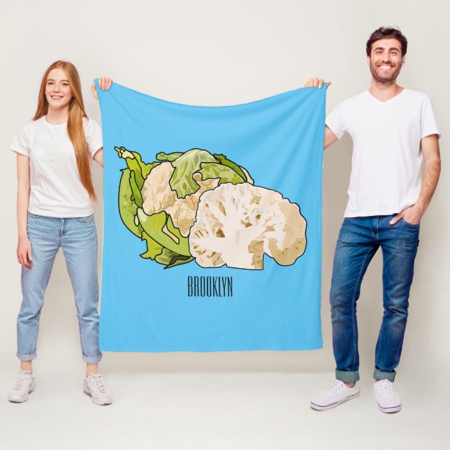 Cobertor De Velo Ilustração de desenho animado de couve-flor (In Situ)