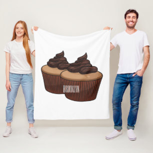 Cobertor De Velo ilustração de desenho animado de cupcake