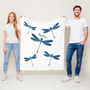 Cobertor De Velo Ilustração de desenho animado de Dragonfly