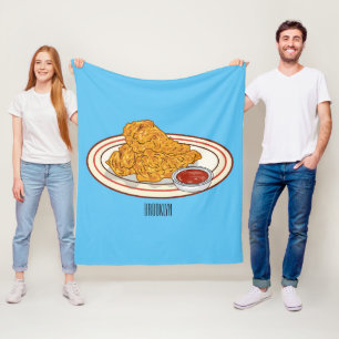 Cobertor De Velo Ilustração de desenho animado de frango desidratad