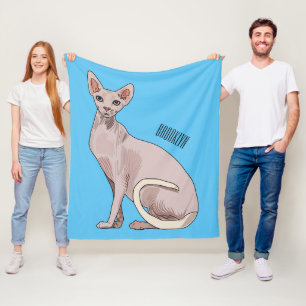 Cobertor De Velo Ilustração de desenho animado de gato esphynx