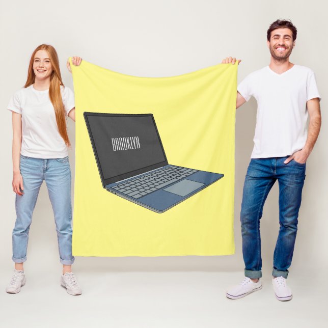 Cobertor De Velo ilustração de desenho animado de laptop (In Situ)