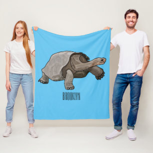 Cobertor De Velo Ilustração de desenho animado de tartaruga de Galá