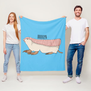 Cobertor De Velo Ilustração de desenho animado de tatu-fada rosa