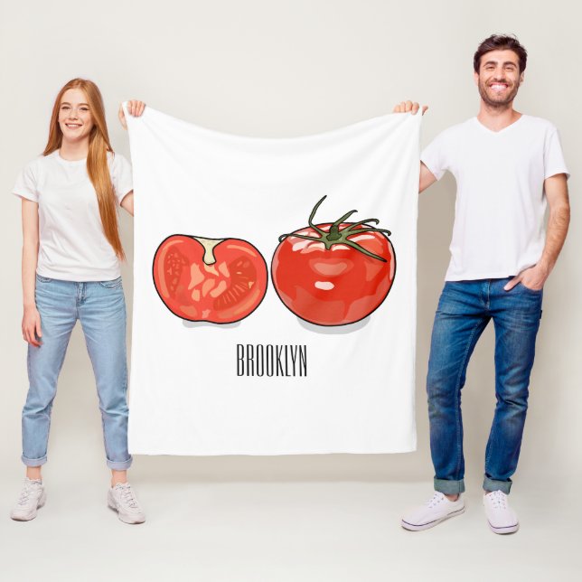 Cobertor De Velo Ilustração de desenho animado de tomate (In Situ)