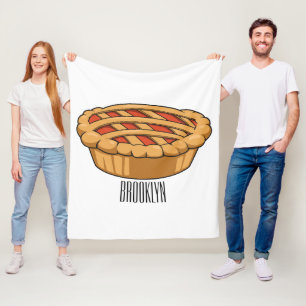 Cobertor De Velo Ilustração de desenho animado de torta