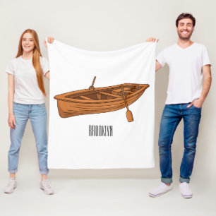Cobertor De Velo Ilustração de desenho animado em Rowboat