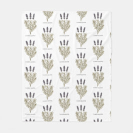 Cobertor De Velo Ilustração de Flor de Lavanda Vintage