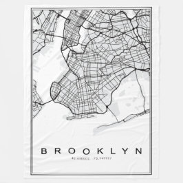 Cobertor De Velo Ilustração de Mapa do Brooklyn