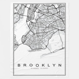 Cobertor De Velo Ilustração de Mapa do Brooklyn