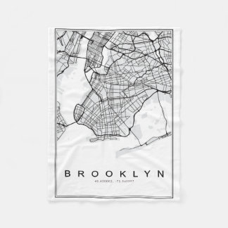 Cobertor De Velo Ilustração de Mapa do Brooklyn
