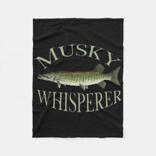Cobertor De Velo Ilustração de Peixe Musky Muskellunge Arte Pesca A