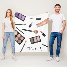 Cobertor De Velo Ilustração de Produtos de Maquiagem & Nome Persona