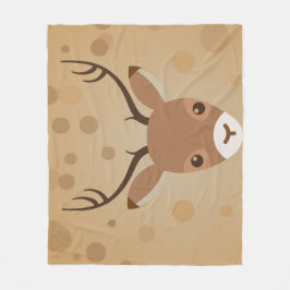 Cobertor De Velo Ilustração de rena em um fundo marrom