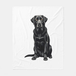 Cobertor De Velo Ilustração de retrato de cão Labrador Retriever pr