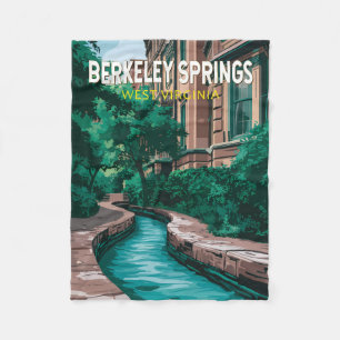 Cobertor De Velo Ilustração de Viagem Berkeley Springs West Virgini
