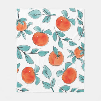 Cobertor De Velo Ilustração desenhada pela fruta das laranjas moder