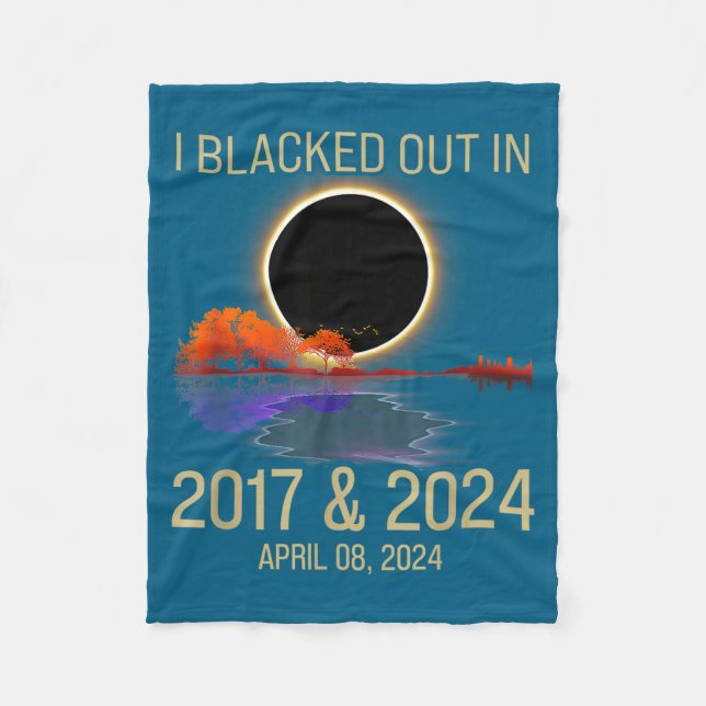 Cobertor De Velo Ilustração do Eclipse Solar Total de 2017 (Frente)