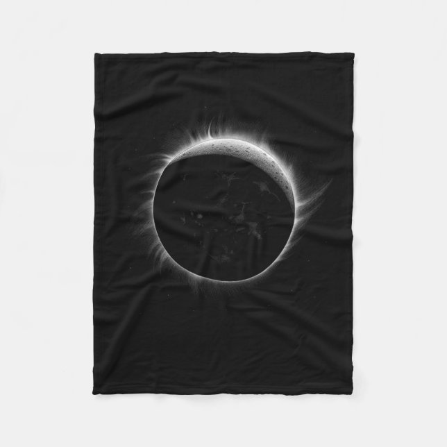 Cobertor De Velo Ilustração do Evento de Eclipse Solar Lua Sol (Frente)