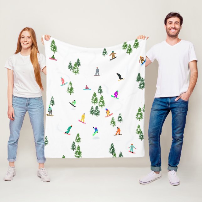 Cobertor De Velo Ilustração do Freeride Snowboarder Snowboard (In Situ)