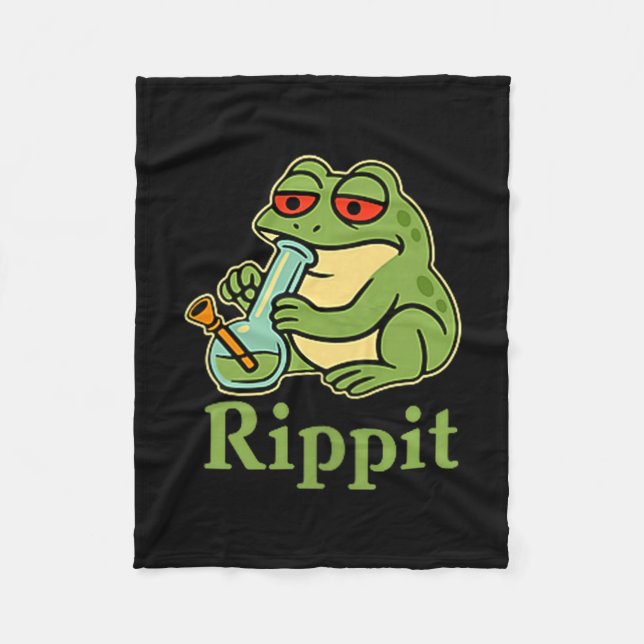 Cobertor De Velo Ilustração do Rippit Sapo Fumante (Frente)