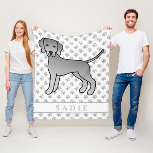 Cobertor De Velo Ilustração e nome do desenho animado de cãozinho d